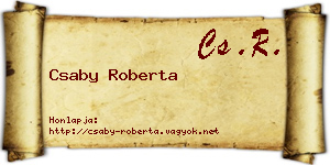 Csaby Roberta névjegykártya